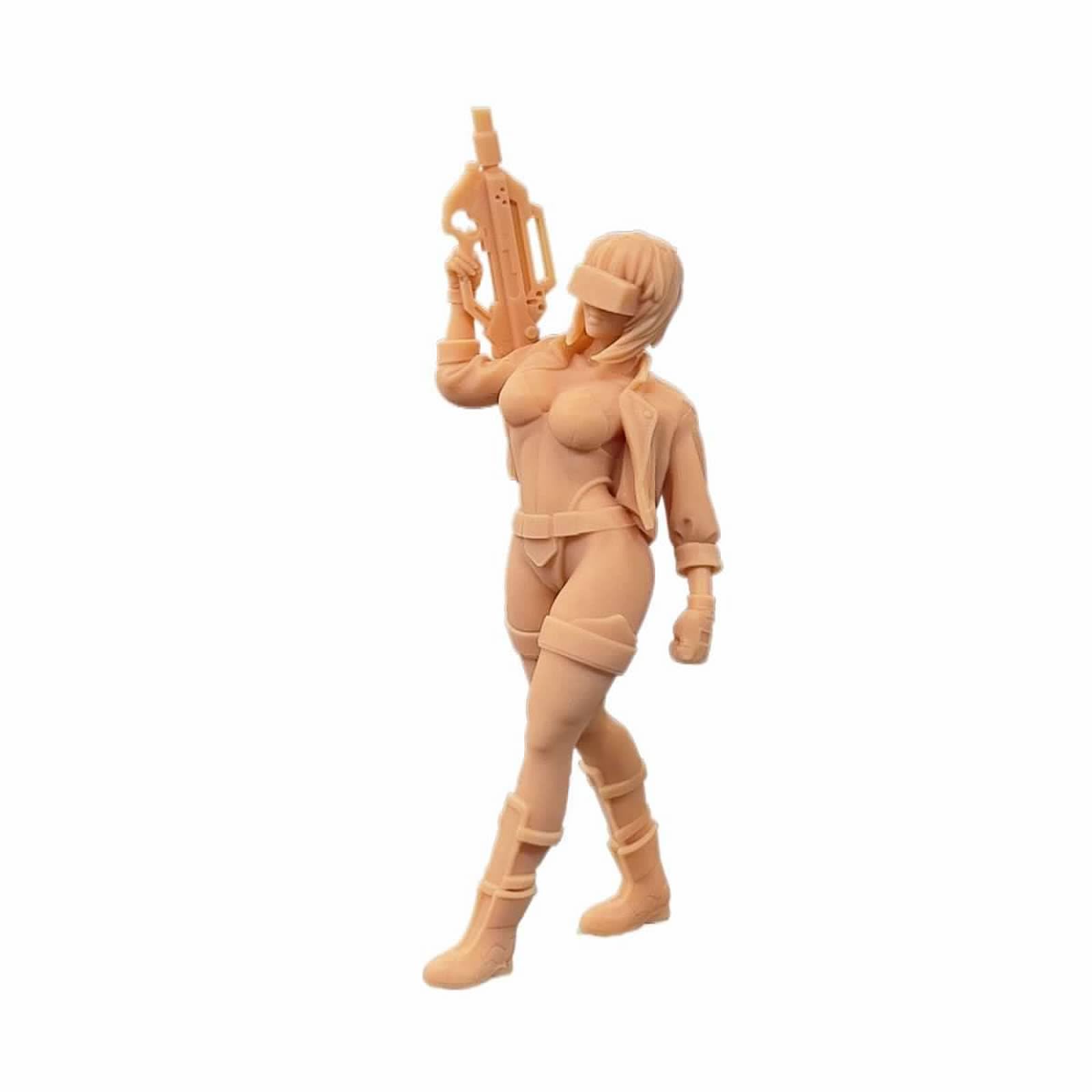 Amazon.co.jp: ZEDACAKAI 1/24 フィギュア アニメ 銃を持った女性兵士